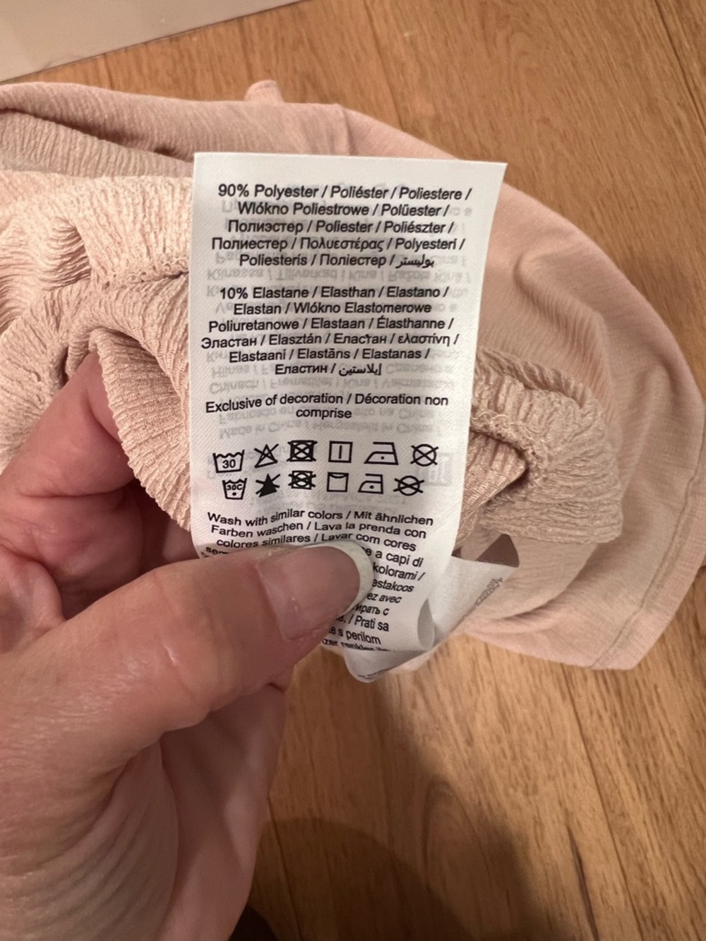 VILA Blush Ribbed Textured Top - Picture 5 of 6